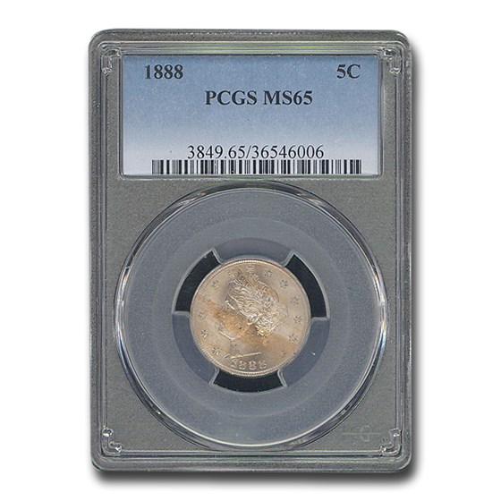 1888 Liberty Head V Nickel MS-65 PCGS 1888 Liberty Head V Nickel MS-65 PCGS